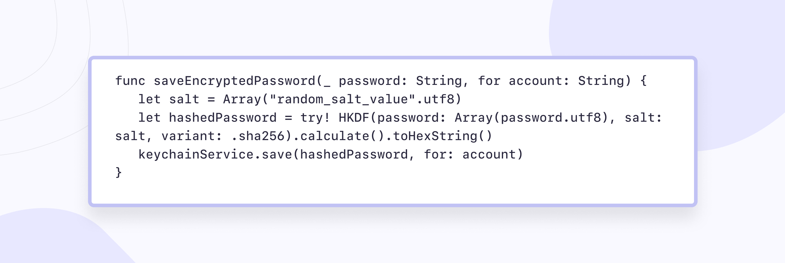 Storing and retrieving passwords securely from Keychain using CryptoSwift algorithms