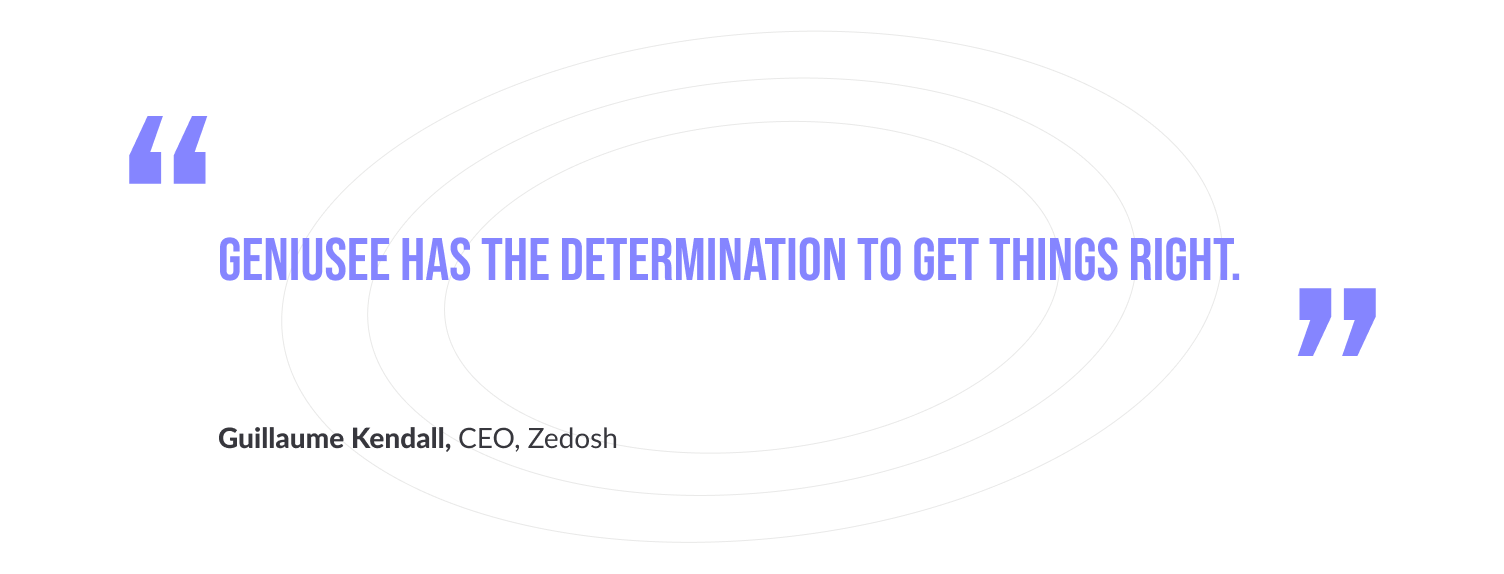 Guillaume Kendall CEO, Zedosh