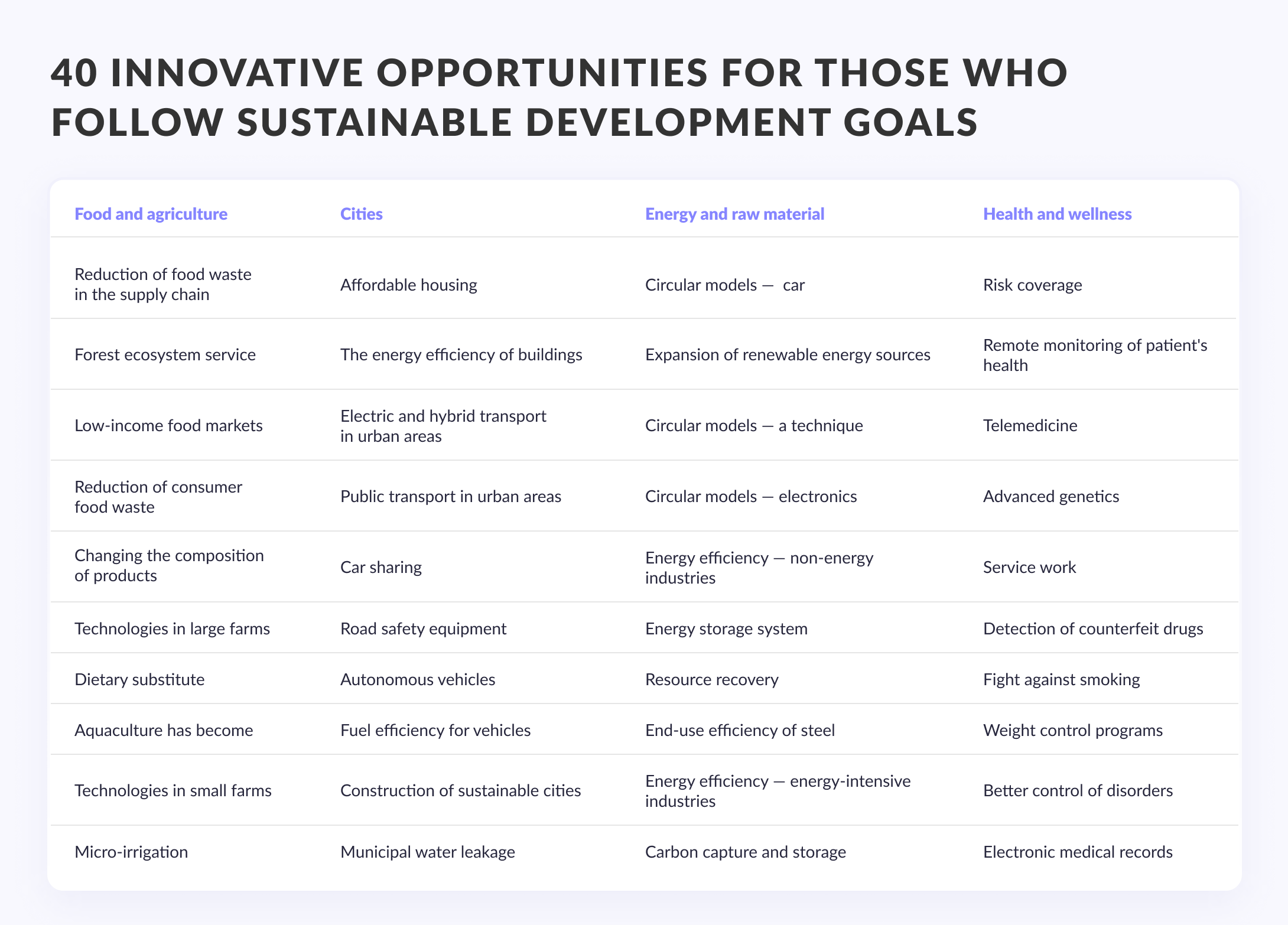 40 innovative opportunities for those who follow sustainable development goals
