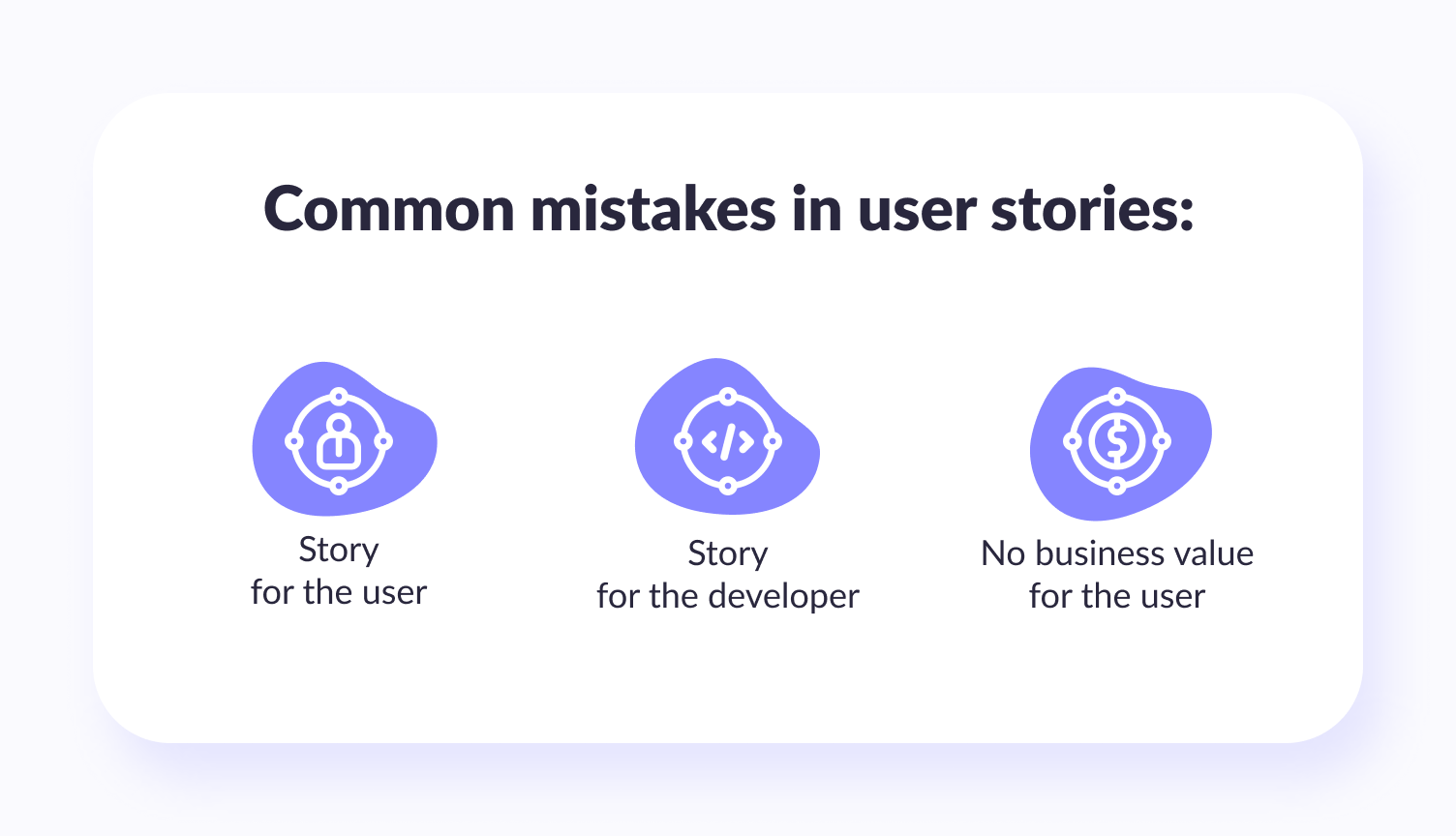 Common mistakes in user stories