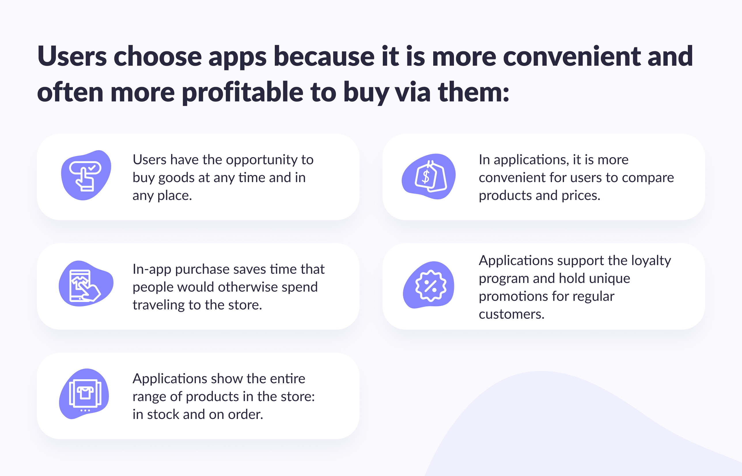 Why users choose apps
