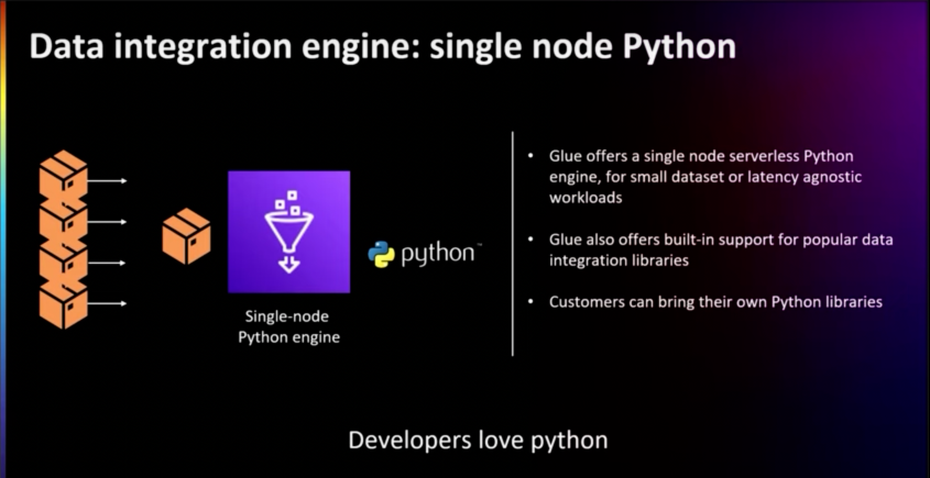 AWS data integration engine: single node Python