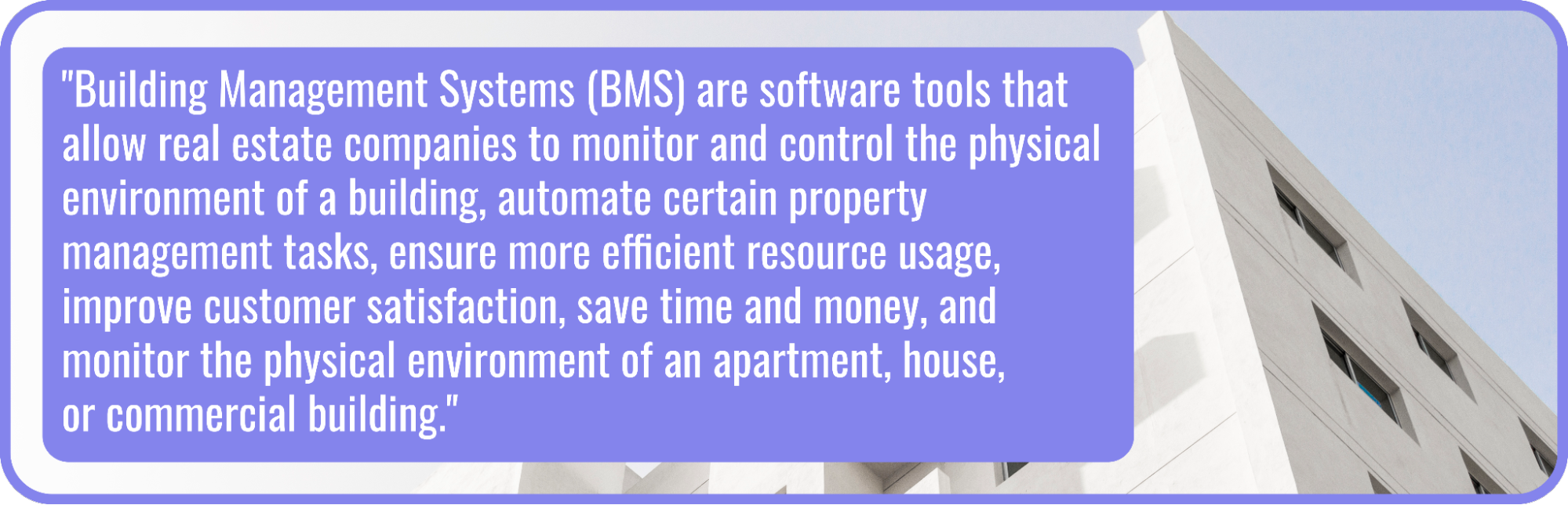 Building management systems (BMS)