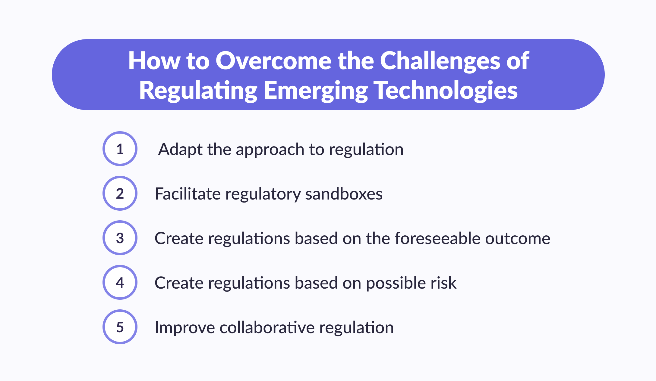 How to overcome challengenes of regulating emerging technologies