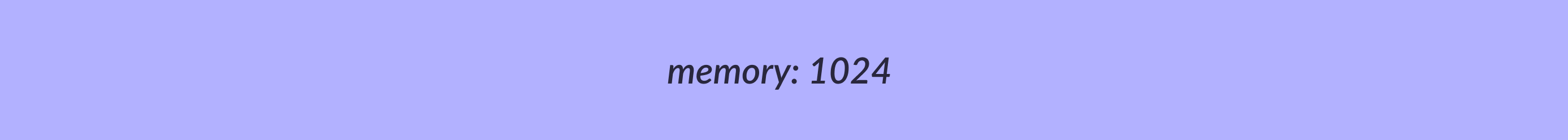  memory option in the settings' vapor.yml file